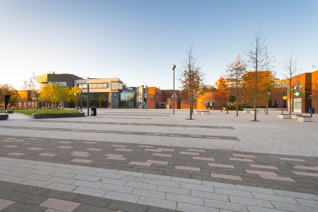 Civil and landscaping works on a live campus