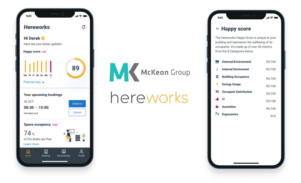 Digital-First Innovation in the Construction Industry McKeon Group Hereworks Solve Happy Smart Buildings